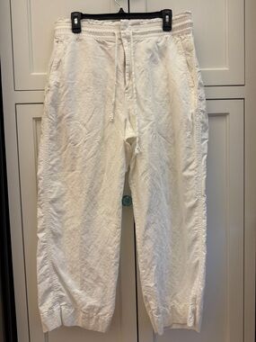 GAP women’s  White Drawstring Jogger Sweatpants